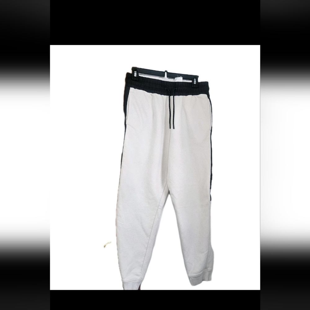 H&M White and Black Joggers